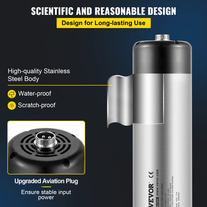 VEVOR Air Cooled Spindle Motor 0.8KW High Speed Rotation 12000-24000 PRM 400Hz for Engraving Milling & Grinding CNC Router Use