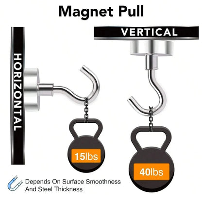 2kg to 12k 1pc small strong neodymium magnet hook, suitable for home kitchens, workplaces, offices, etc