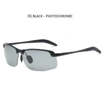 Men Photochromic Polarized Sunglasses Driving Fishing Chameleon Glasses Change Color Sun Glasses Day Night Vision UV400 Eyewear