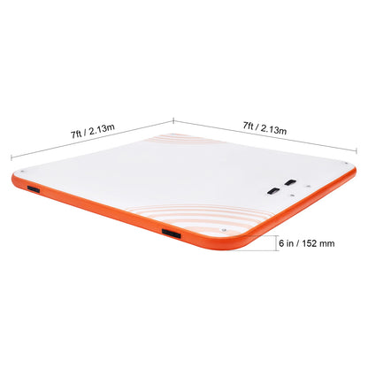 VEVOR Inflatable Floating Dock 10x8FT Non-Slip Water Detachable Ladder Portable Carrying Bag Floating Platform Island Raft