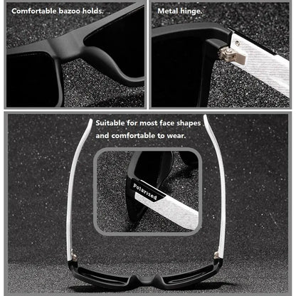 Fashion Vintage Square Polarized Sunglasses Men Women Driving Fishing Luxury Brand Designer Sun Glasses Driver's Eyewear UV400