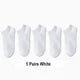 10 Pairs Women/Men Boat Socks Invisible Low Cut Silicone Non-slip Summer No-show Ankle Socks Solid Color Casual Breathable