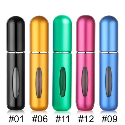 Solid Color 5ml Bottom Flush Rechargeable Perfume Bottle Sprayer Small Portable Cosmetic Refill Perfume