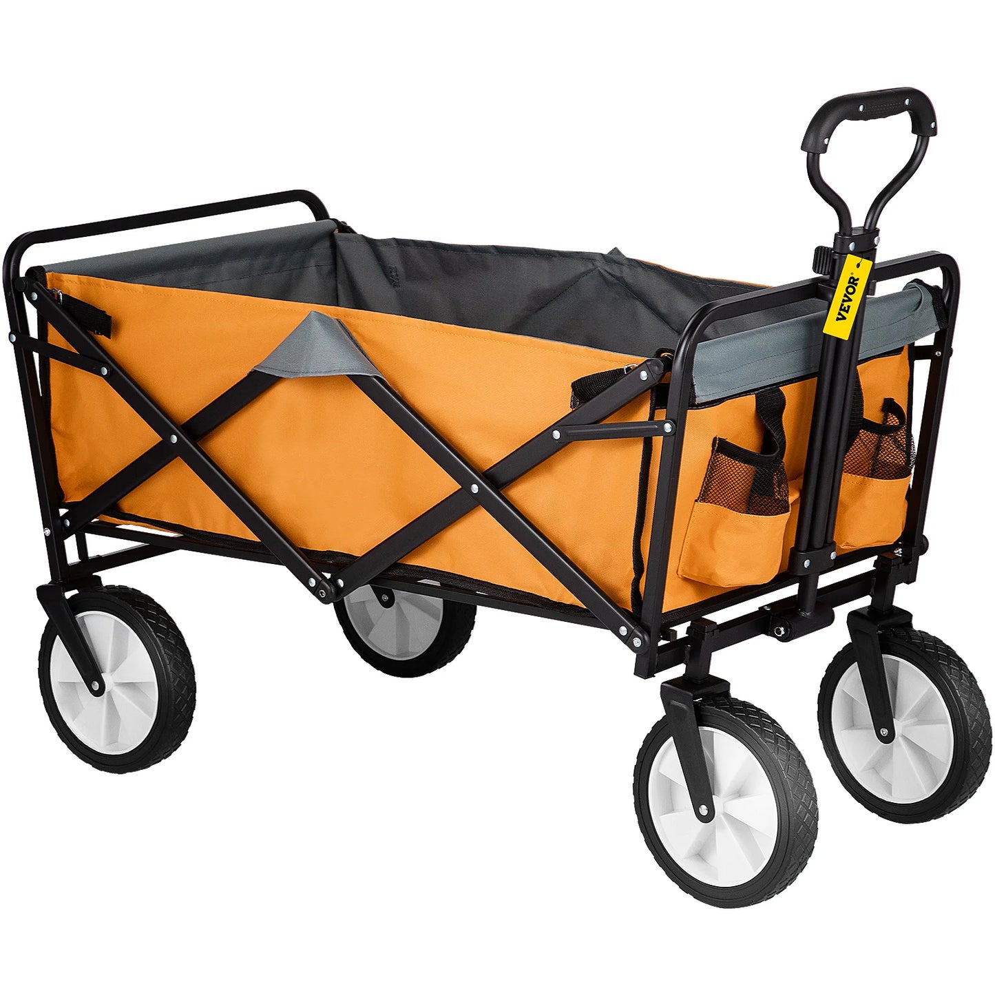 VEVOR Folding Wagon Cart Portable Outdoor Camping Beach Large Capacity Multifunction Adjustable Handle for Picnic Bbq Trolley