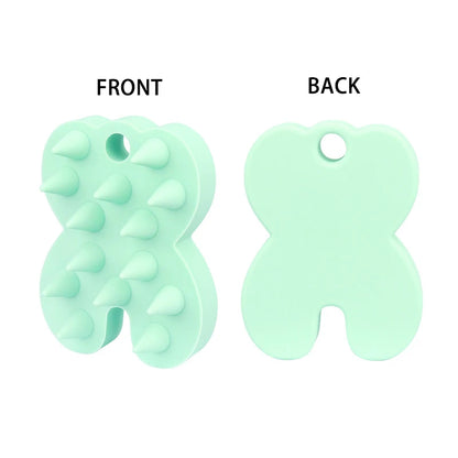 Silicone Shampoo Brush Head Scalp Massage Comb Hair Root Itching Clean The Scalp Thoroughly Body Massage Brush Bath Brush