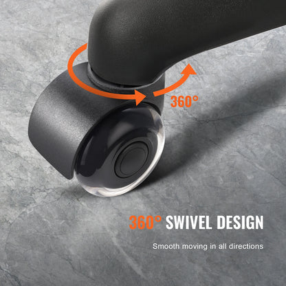 VEVOR 2/3 inch Set of 5 Office Chair Wheels Replacement Computer Gaming Desk Universal Caster for Hardwood Floors and Carpet