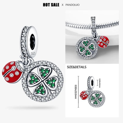 Sterling Silver 925 Devil Eye Charm Owl Miracle Beads Suitable for Pandora Original Bracelet Necklace Accessories Jewelry Gifts