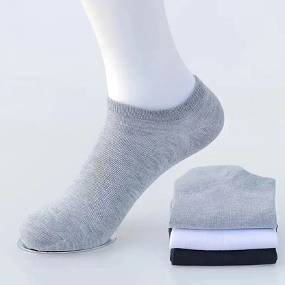 12 Pairs Men Solid Color Boat Socks Comfortable Breathable High-Quality Business Low Tube Socks Casual Men Slippers Ground Socks