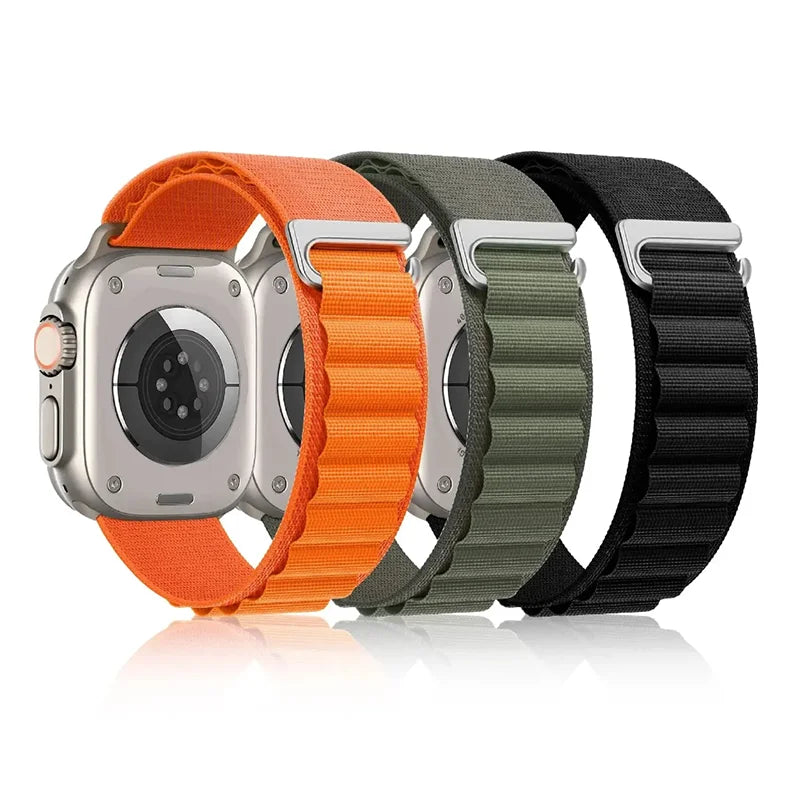 Alpine Loop Strap for Apple Watch Band Ultra 49mm 45mm 44mm 42mm 40mm C/G Hook Nylon Bracelets iWatch SE Series 9 8 7 6 5 4 3