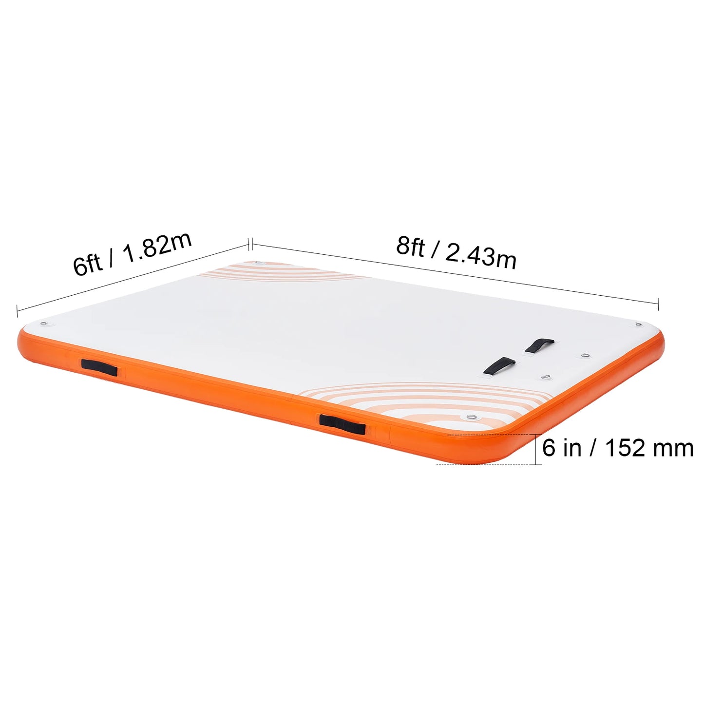 VEVOR Inflatable Floating Dock 10x8FT Non-Slip Water Detachable Ladder Portable Carrying Bag Floating Platform Island Raft