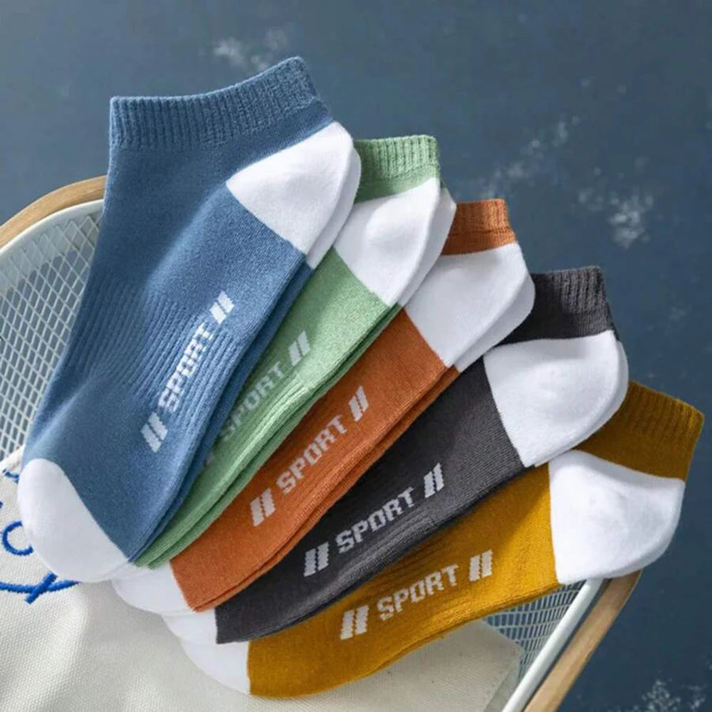 10/40 Pairs Men's Boat Socks Breathable Sweat Absorbing Solid Color Mature Atmospheric High-Quality Men's Business Low Socks