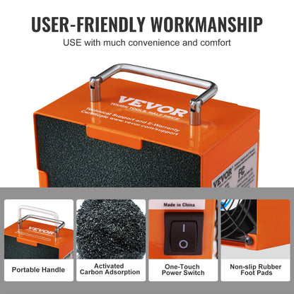 VEVOR Fume Extractor 38W Desktop Portable Solder Smoke Extractor Strong Suction Smoke Absorber Remover for Repair Welding Tool