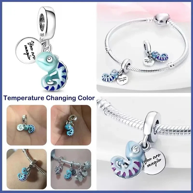 2024 Hot Sale New in Silver Color Ocean Collection Charm Firefly Beads Fit Pandora Bracelet DIY Pendant Woman Jewelry