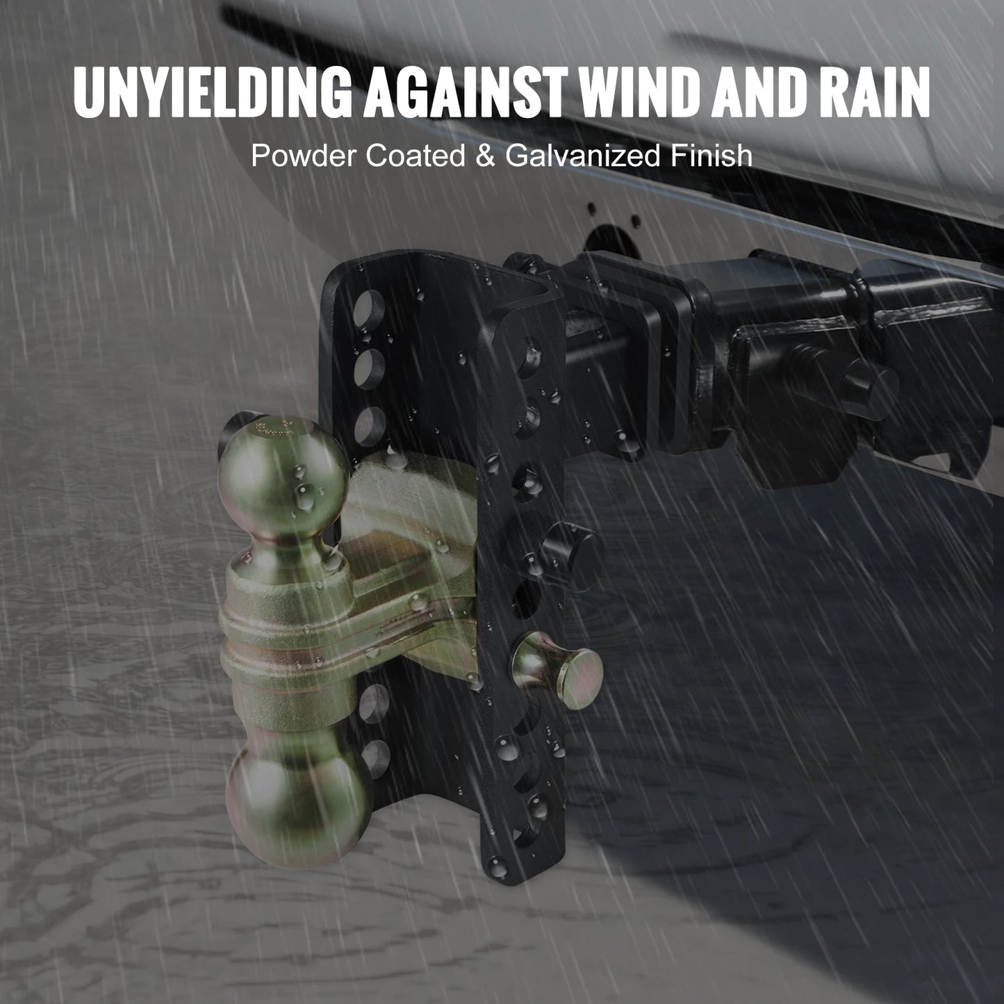 VEVOR Adjustable Trailer Hitch Ball Mount 2'' Receiver 6''Drop Drowith Receiver Solid Tube Steel Tow Balls for Truck Towing