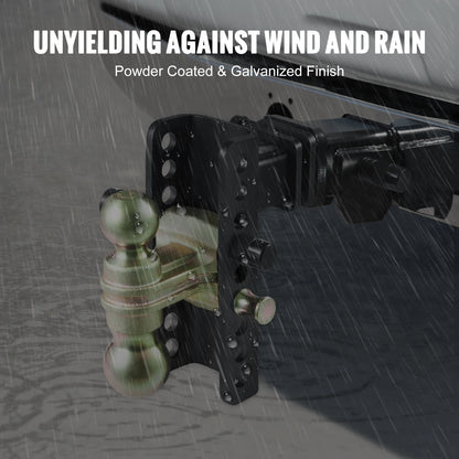 VEVOR Adjustable Trailer Hitch Ball Mount 2'' Receiver 6''Drop Drowith Receiver Solid Tube Steel Tow Balls for Truck Towing