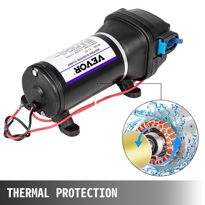 VEVOR 12V Diaphragm Water Pump 10L/Min 17PSI 17L/Min 40PSI High Pressure Automatic Self Priming Misting Booster Pump Discount