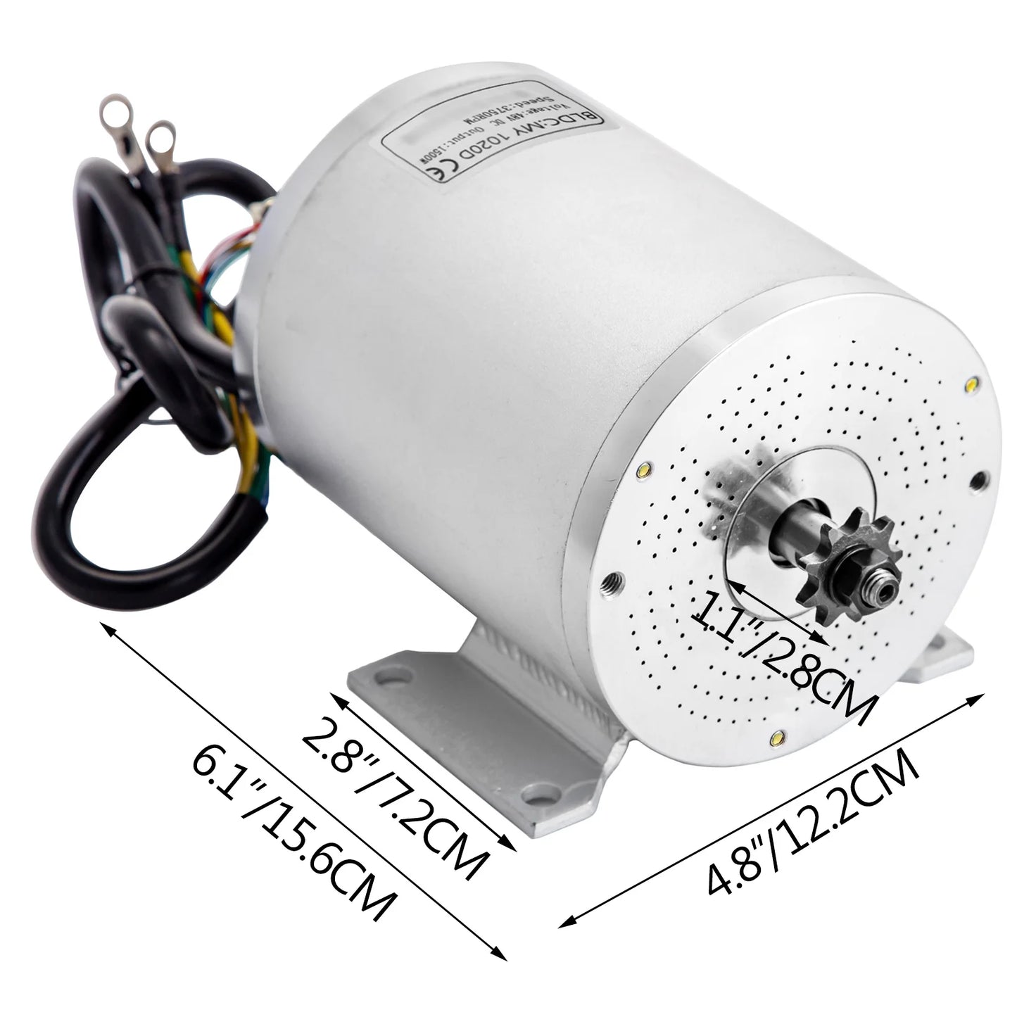 VEVOR Electric Brushless DC Motor 72V 3000W 48V 1500W Brushless Motor Kit w/Controller Throttle Grip for Electric Scooter E Bike