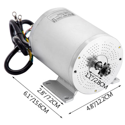VEVOR Electric Brushless DC Motor 72V 3000W 48V 1500W Brushless Motor Kit w/Controller Throttle Grip for Electric Scooter E Bike