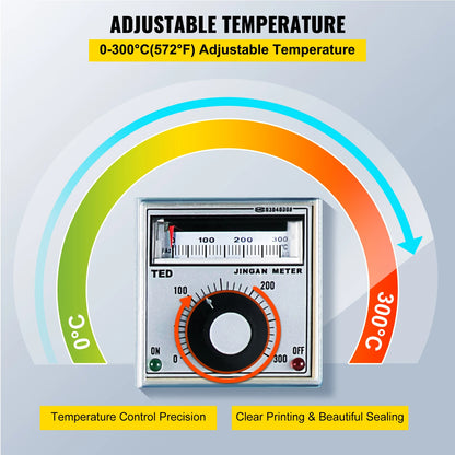 VEVOR FR-900 Automatic Horizontal Continuous Sealer Constant Heat Plastic Bag Sealing Machine Vertical Type Automatic Sealing