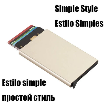 Rfid Credit Card Holder Men Wallets Bank Cardholder Case Small Leather Slim Thin Magic Mini Wallet Smart Minimalist Wallet 2024