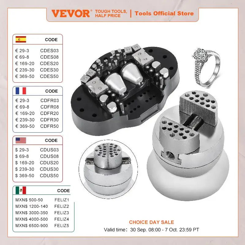 VEVOR 2Kg Mini Engraving Ball Vise Full Set 3inch Jewelry Equipment Diamond Stone Block Ring Adjustable Carving Setting Tools
