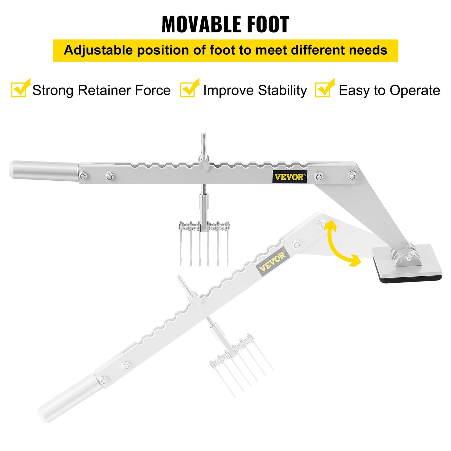 Vevor Dent Pull Bar 6 Claw Hook Dent Puller Single Leg Levelling Portable Dent Pull Bar Aluminum Alloy for Car Dent Repairing