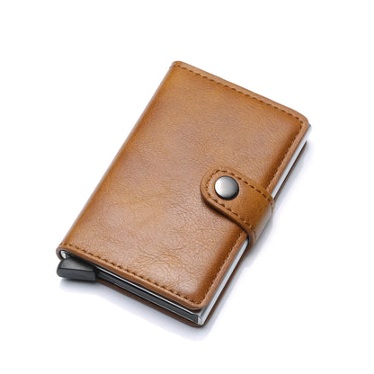Rfid Credit Card Holder Men Wallets Bank Cardholder Case Small Leather Slim Thin Magic Mini Wallet Smart Minimalist Wallet 2024