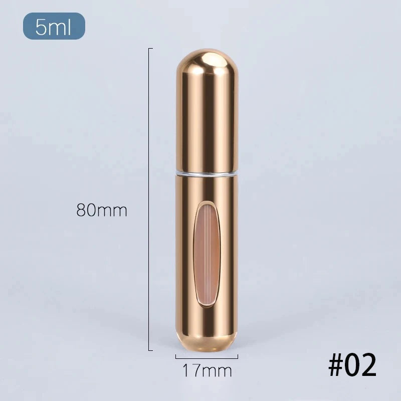 Solid Color 5ml Bottom Flush Rechargeable Perfume Bottle Sprayer Small Portable Cosmetic Refill Perfume