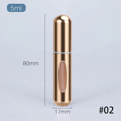 Solid Color 5ml Bottom Flush Rechargeable Perfume Bottle Sprayer Small Portable Cosmetic Refill Perfume