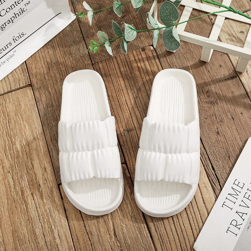 Fashion Summer Concise Couple Non-slip Soft Slides Lithe Cosy Sandals Men Women Casual Slippers Ladies' Home Shoes Flip Flops