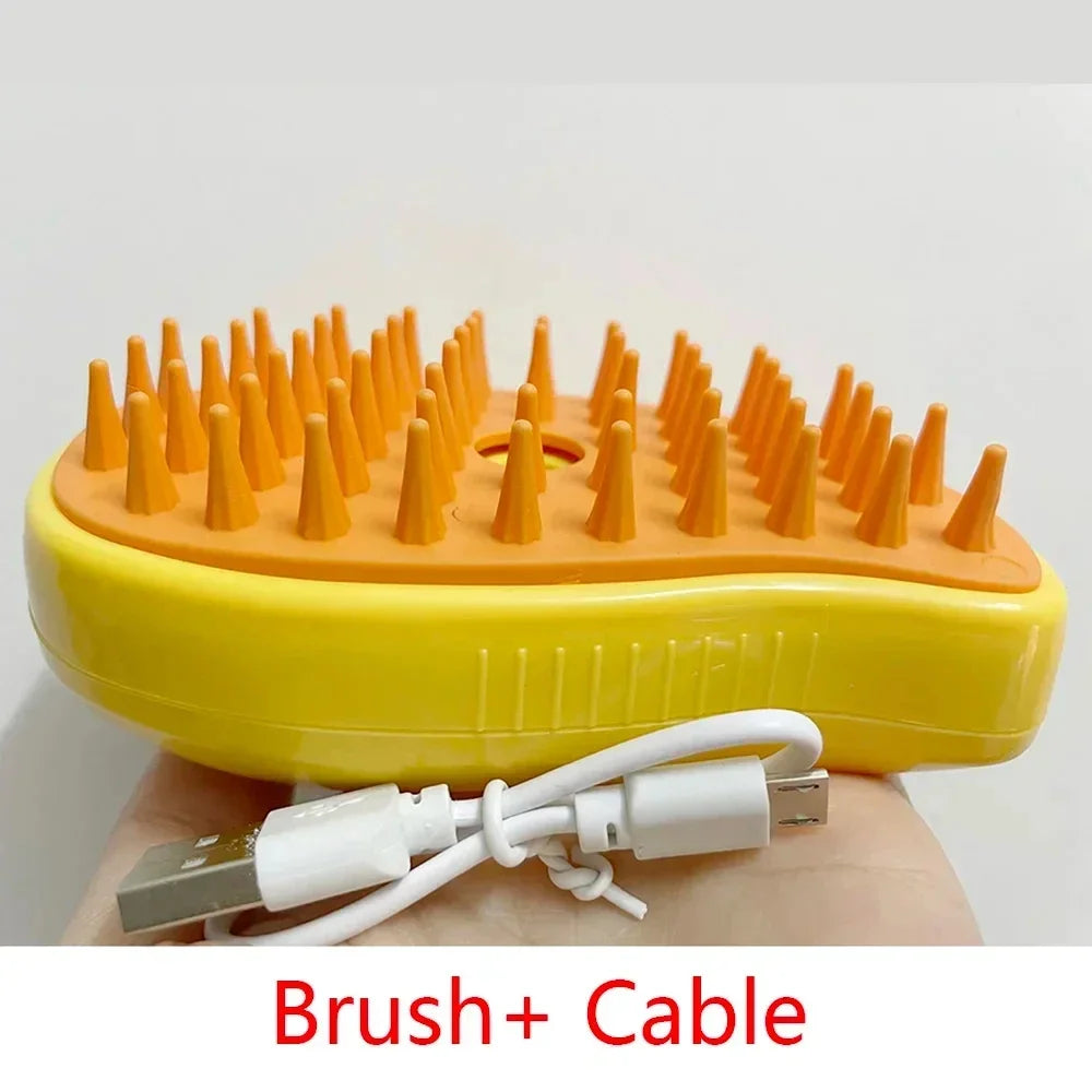 Cat Dog Steam Brush Electric Spray Water Spray Kitten Pet Comb Soft Silicone Depilation Cats Bath Hair Brush Grooming Supplies