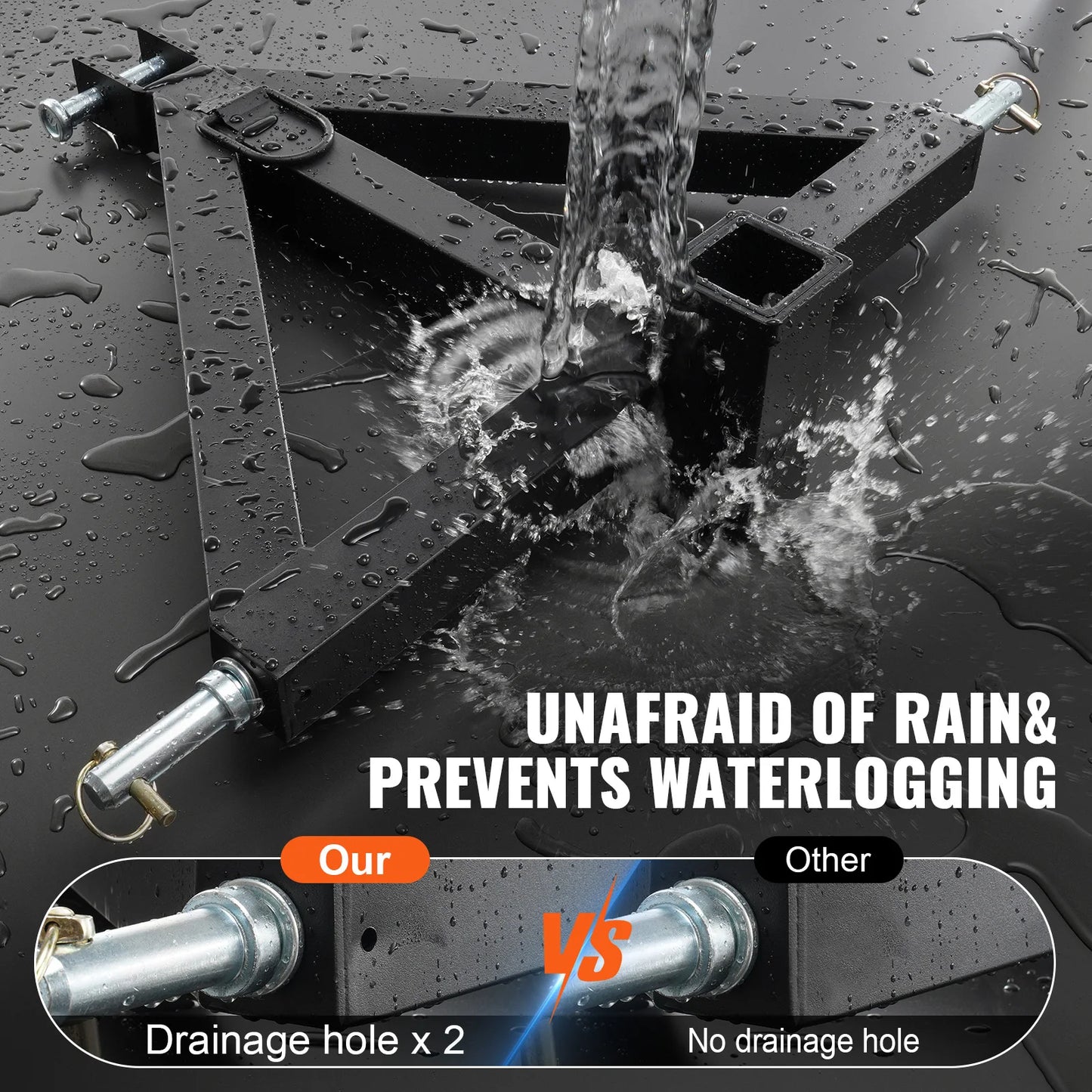 VEVOR 3 Point Hitch Receiver 3 Point 2inch 1 Tractor Tow For Kubota Mahindra Ford Yanmar John Deere Massey Ferguson