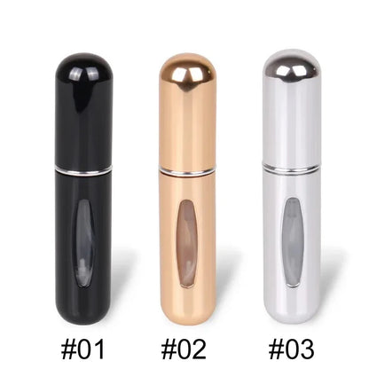 Solid Color 5ml Bottom Flush Rechargeable Perfume Bottle Sprayer Small Portable Cosmetic Refill Perfume
