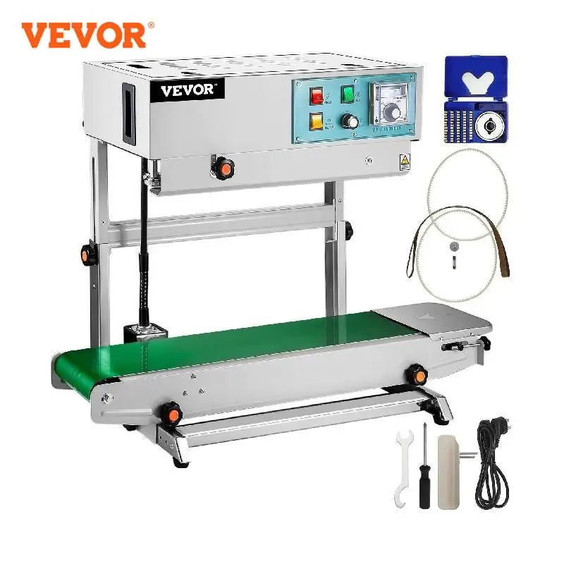 VEVOR FR-900 Automatic Horizontal Continuous Sealer Constant Heat Plastic Bag Sealing Machine Vertical Type Automatic Sealing