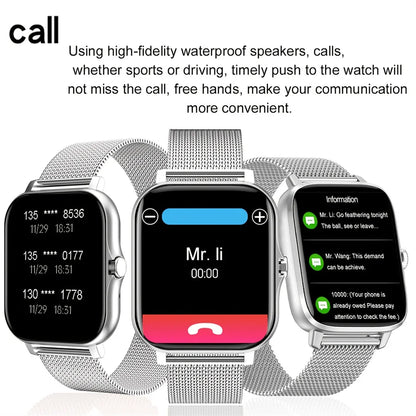 Smartwatch, Wireless Calling/dialing, Multi-sport Mode, Multiple APP Alerts, Compatible with IPhone/Andriod