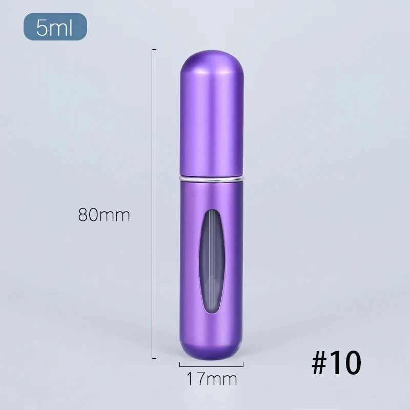 Solid Color 5ml Bottom Flush Rechargeable Perfume Bottle Sprayer Small Portable Cosmetic Refill Perfume