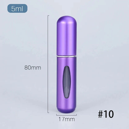 Solid Color 5ml Bottom Flush Rechargeable Perfume Bottle Sprayer Small Portable Cosmetic Refill Perfume