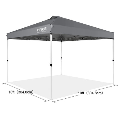VEVOR Pop Up Canopy Tent 250D PU Silver Coated Tarp with Portable Roller Bag and 4 Sandbags Waterproof and Sun Shelter Gazebo