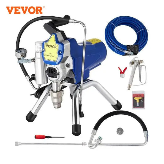 VEVOR Airless Spraying Machine Professional Ultra Silent Wall Paint Spray Gun 3000PSI-Pressure 2.5L/Minute-NoLoad Displacement