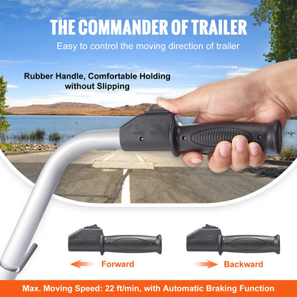 VEVOR Electric Trailer Dolly 5000lbs Towing Capacity 350W 12V Trailer Jockey Wheel with 22 ft/min Moving Speed for Trailer Boat