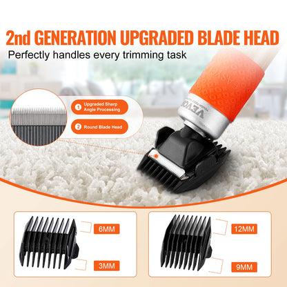 VEVOR 200W 1500-6100RPM Carpet Trimmer with Shearing Guide Electric Speed Adjustable Rug Carver Tufting Shears with 2 Blades