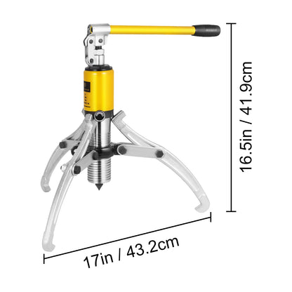VEVOR 5/10/15 Ton Hydraulic Gear Puller Wheel Bearing Puller Separator Tools Adjustable Two Three Jaws for Garage Repair Shop