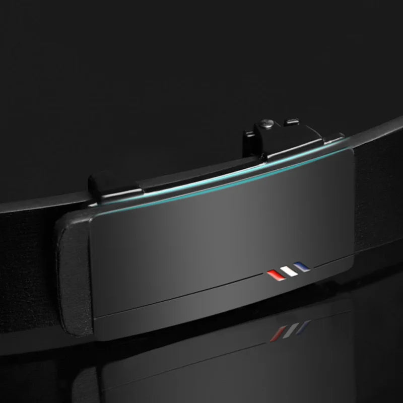 Fashion Business Men'S Belt Genuine Luxury Brand Belt Automatic Buckle Belt PU Leather Soft Belt With Cargo Pants Jeans Belt