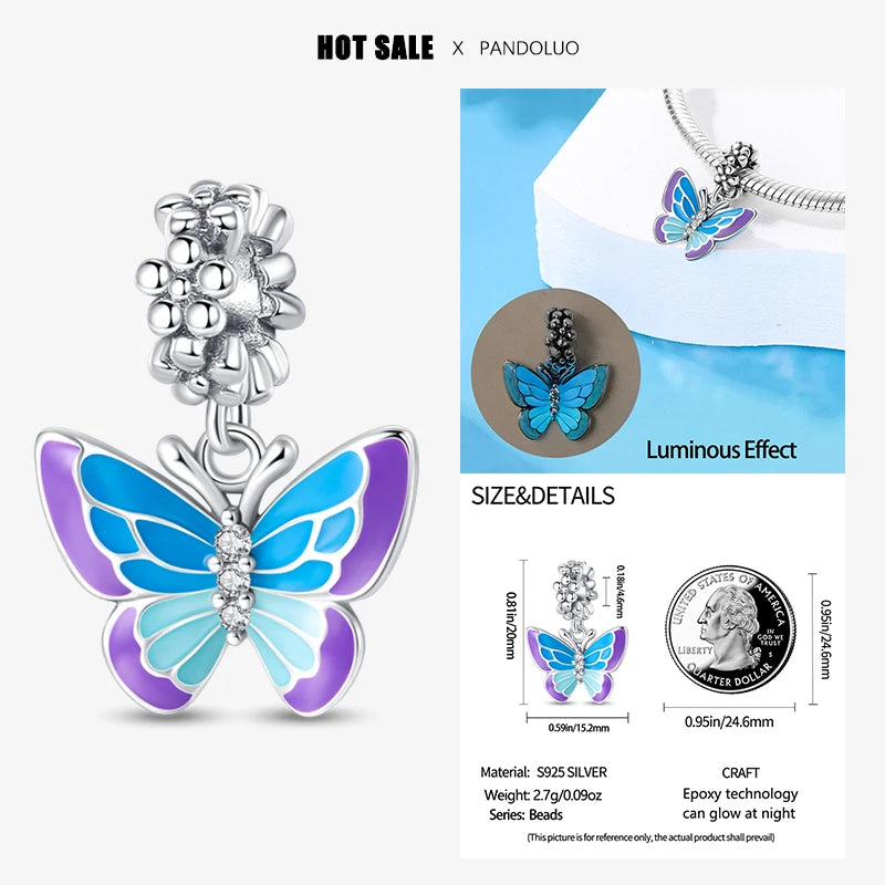 Sterling Silver 925 Devil Eye Charm Owl Miracle Beads Suitable for Pandora Original Bracelet Necklace Accessories Jewelry Gifts