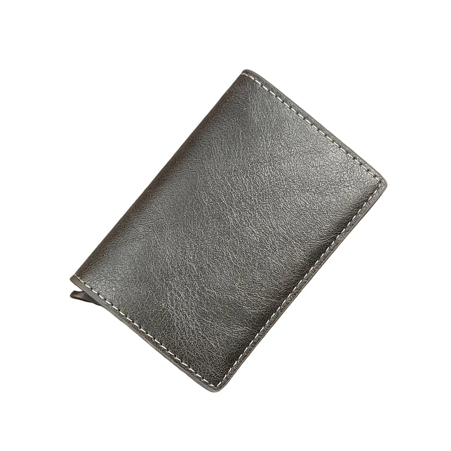 Carbon Fiber Credit Card Holder Wallet Men Rfid Smart Metal Thin Slim Pop Up Minimalist Wallet Small Black Purse Metal Wallet