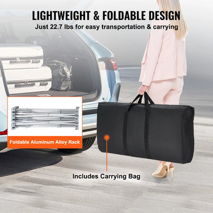 VEVOR Portable Tradeshow Podium Table Exhibition Counter Stand Booth Fair w/ Wall Foldable Promotion Retail Bar Table for party