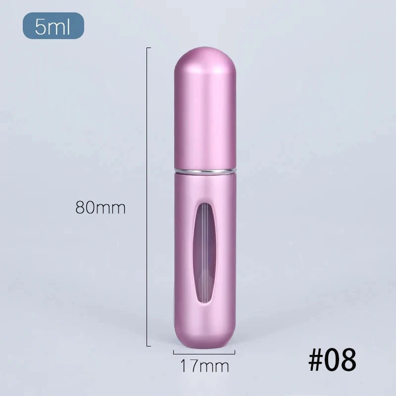 Solid Color 5ml Bottom Flush Rechargeable Perfume Bottle Sprayer Small Portable Cosmetic Refill Perfume