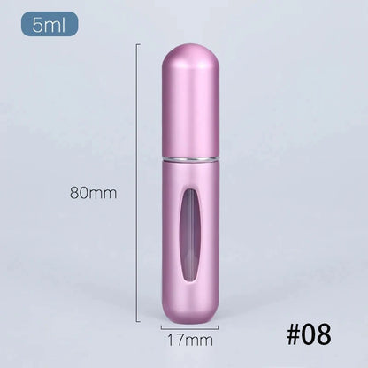 Solid Color 5ml Bottom Flush Rechargeable Perfume Bottle Sprayer Small Portable Cosmetic Refill Perfume
