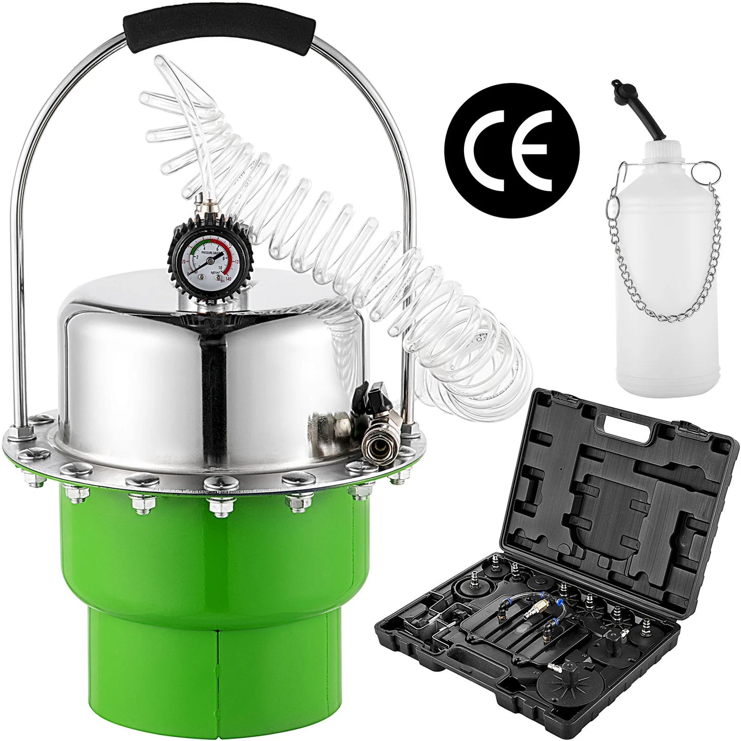 VEVOR Pneumatic Air Pressure Brake Bleeder Kit Car Brake Fluid Oil Change Tool With 5L Tank for Bleeding Brake and Clutch System