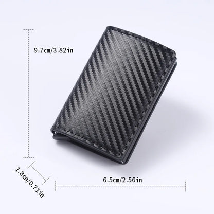 Rfid Credit Card Holder Men Wallets Bank Cardholder Case Small Leather Slim Thin Magic Mini Wallet Smart Minimalist Wallet 2024